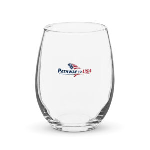 Stemless wine glass
